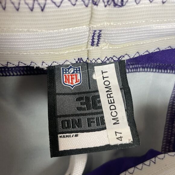 Kevin McDermott Minnesota Vikings Game Worn Pants NFL Football Size 36 Purple - Picture 6 of 6